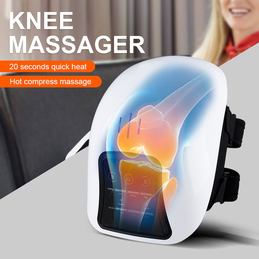 Cross-border New Knee Massager Rechargeable Vibration Knee Massager Household Infrared Hot Compress Knee Massager